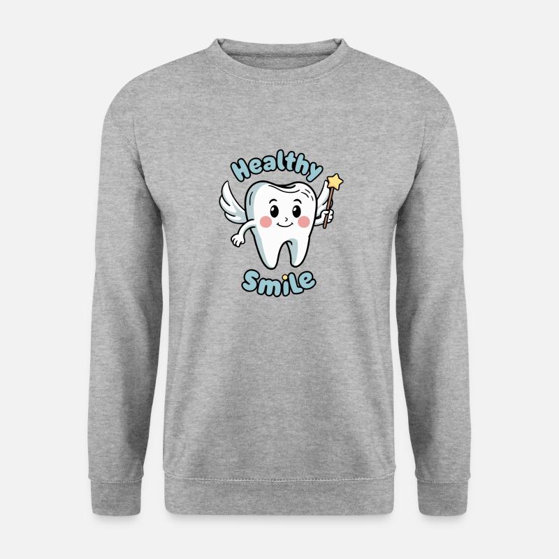 ZAHNFEE - Unisex Pullover - Weißgrau meliert
