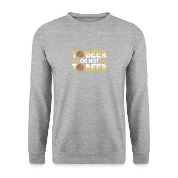 Bier Oder Nicht Bier - Unisex Pullover - Weißgrau meliert - Vorne - Alina (178cm) & Michal (187cm)