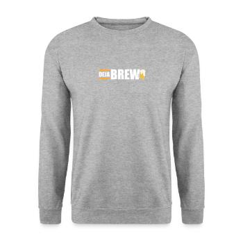 Deja-bräu - Unisex Pullover - Weißgrau meliert - Vorne - Alina (178cm) & Michal (187cm)