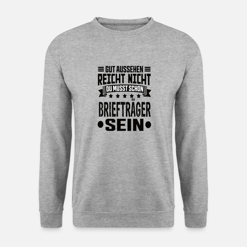 Briefträger - Unisex Pullover - Weißgrau meliert