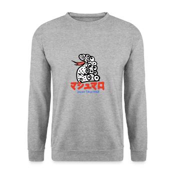 Stay Puff funny octopus - Unisex Sweatshirt - salt & pepper - Front - Alina (178cm) & Michal (187cm)