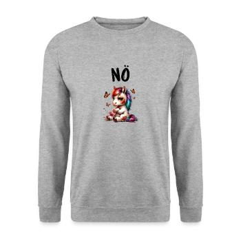 Cheval Drôle Dire Nope Cavalier Amoureux des chevaux - Sweat-shirt Unisexe - gris chiné - Devant - Alina (178cm) & Michal (187cm)