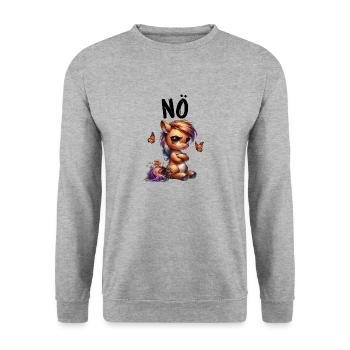 Cheval Drôle Dire Nope Cavalier Amoureux des chevaux - Sweat-shirt Unisexe - gris chiné - Devant - Alina (178cm) & Michal (187cm)