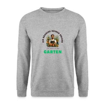 Gärtner Hobbygärtner Garten Gartenbau Spruch - Unisex Pullover - Weißgrau meliert - Vorne - Alina (178cm) & Michal (187cm)