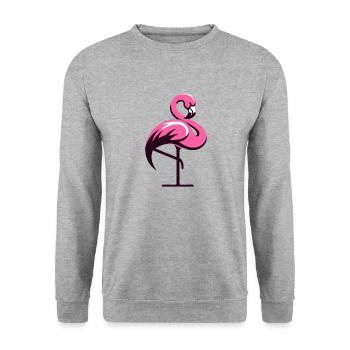 FLAMINGO - Unisex Pullover - Weißgrau meliert - Vorne - Alina (178cm) & Michal (187cm)