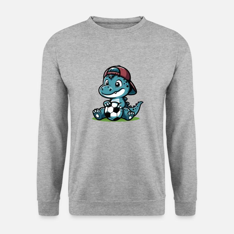 DINO - Unisex Pullover - Weißgrau meliert