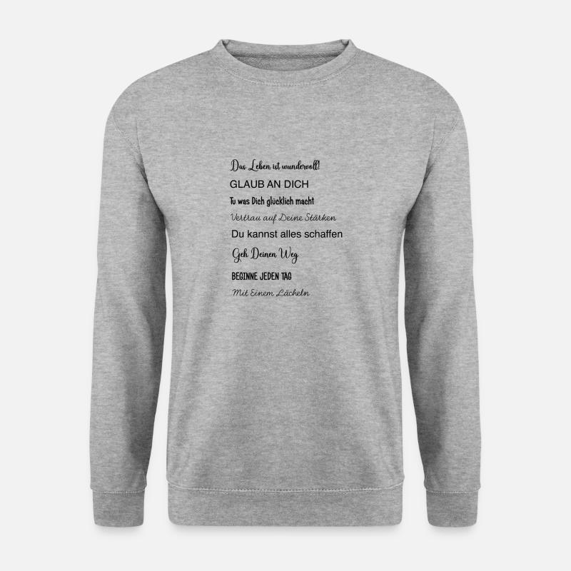 Gavebekræftelse til dreng, søn, datter - Unisex sweater - hvidgrå meleret