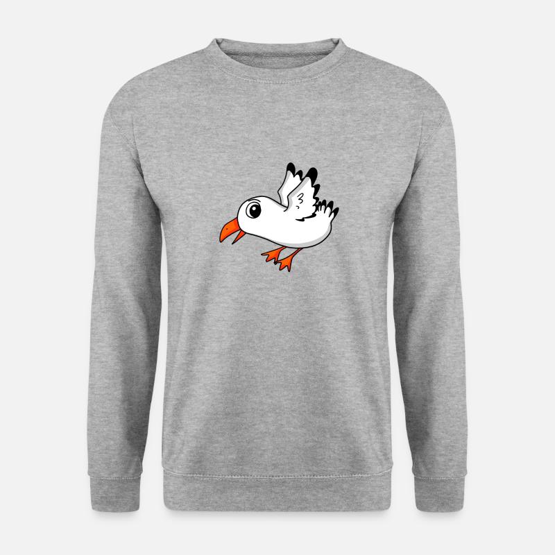 Möwe Vogel - Unisex Pullover - Weißgrau meliert