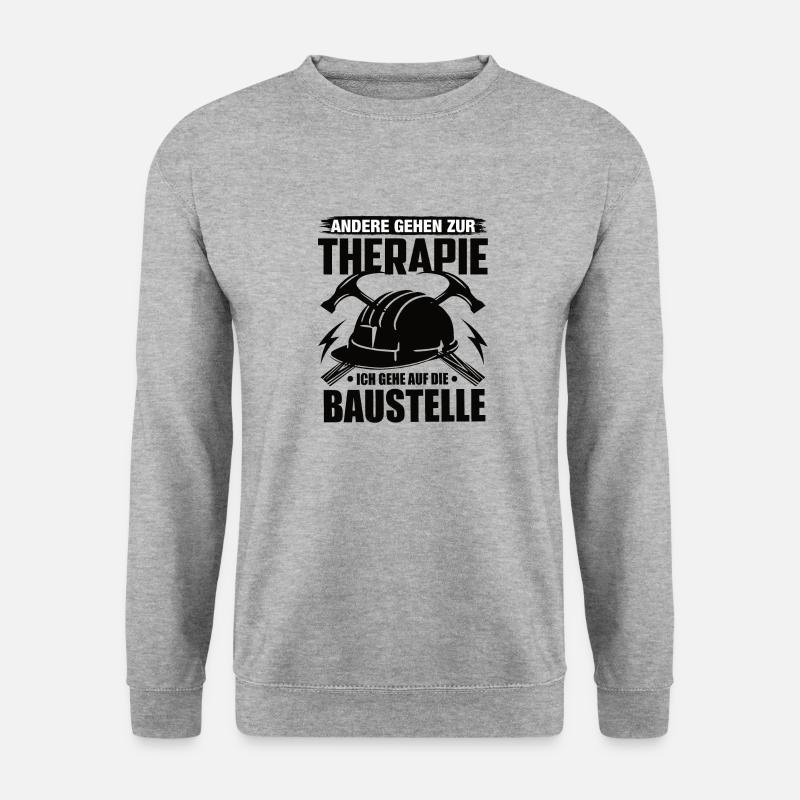 Handwerk Handwerker Handwerker Humor Baustelle - Unisex Pullover - Weißgrau meliert