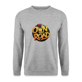 MOTORCYCLES OWN THE ROAD - Unisex Sweatshirt - salt & pepper - Front - Alina (178cm) & Michal (187cm)