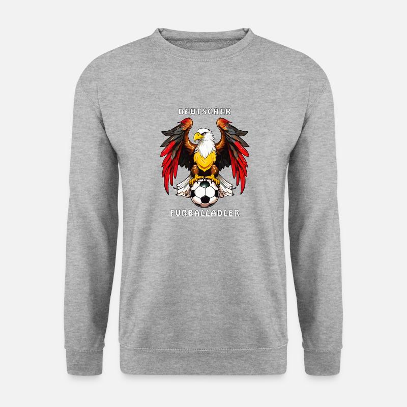 DEUTSCHER FUßBALLADLER - Unisex Pullover - Weißgrau meliert
