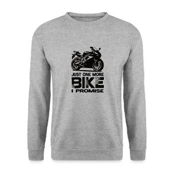 Juste une moto de plus que je promets à la moto - Sweat-shirt Unisexe - gris chiné - Devant - Alina (178cm) & Michal (187cm)