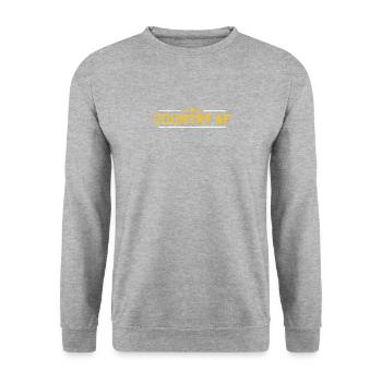 Land Af - Unisex Pullover - Weißgrau meliert - Vorne - Alina (178cm) & Michal (187cm)
