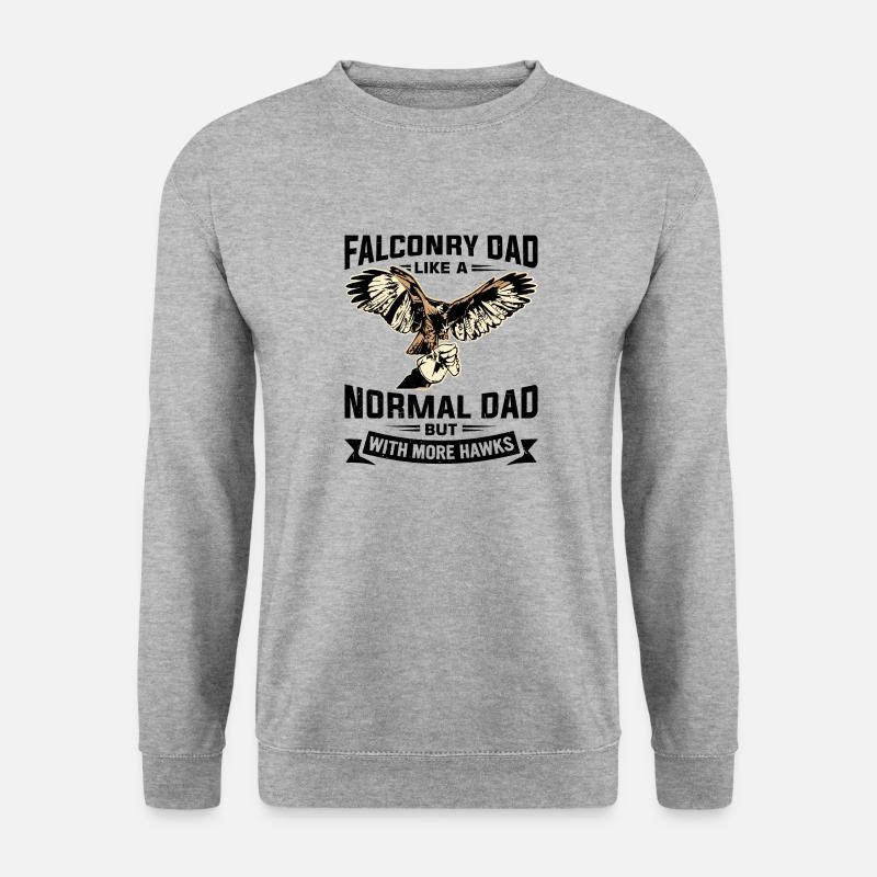 Falke Falkner Spruch - Unisex Pullover - Weißgrau meliert
