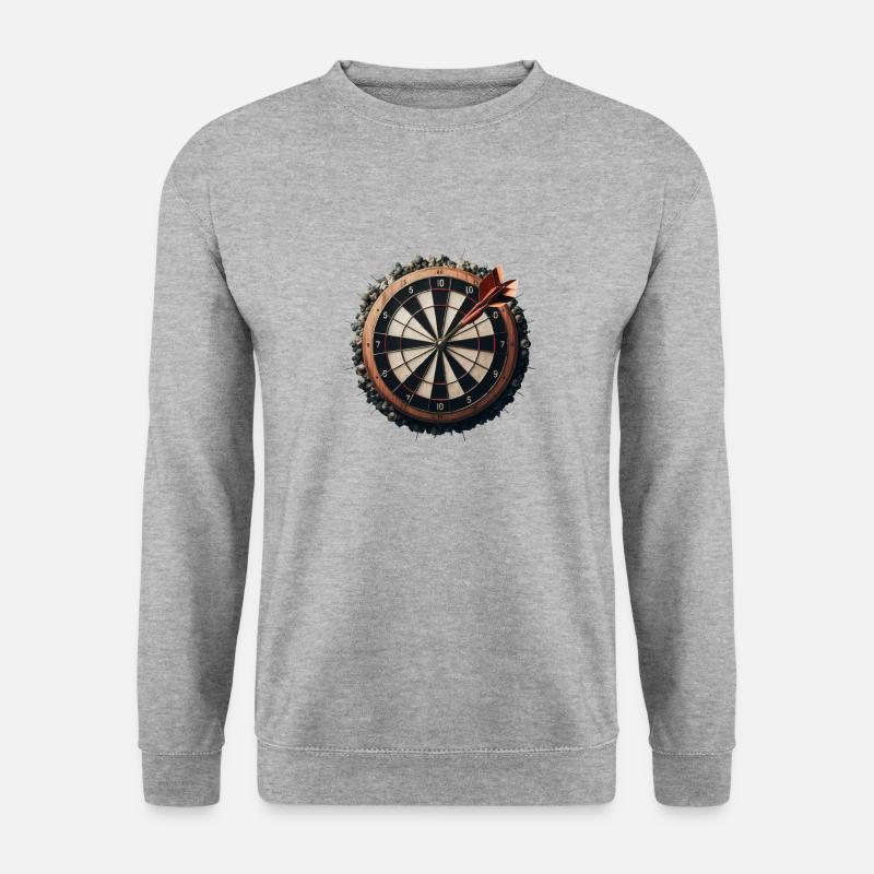 DARTBOARD WITH DARTS IN IT - Unisex Sweatshirt - salt & pepper