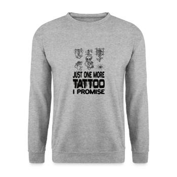 Juste un tatouage de plus, je promets des tatouages tatouage - Sweat-shirt Unisexe - gris chiné - Devant - Alina (178cm) & Michal (187cm)