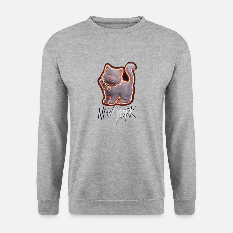 KATZE - Unisex Pullover - Weißgrau meliert
