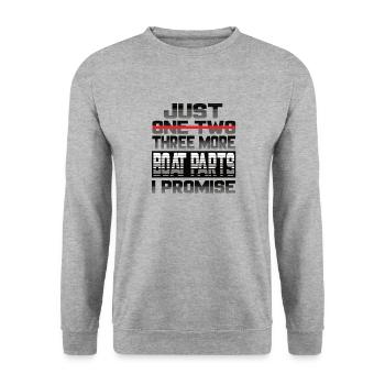Juste une autre pièce de bateau que je promets au capitaine du bateau - Sweat-shirt Unisexe - gris chiné - Devant - Alina (178cm) & Michal (187cm)