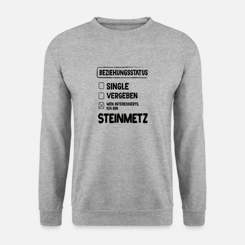 Steinmetz Beziehungsstatus Steinmetz Beruf - Unisex Pullover - Weißgrau meliert