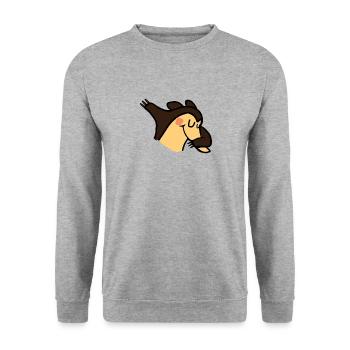 Dabbing Pangolin T-Shirt Funny Anteater Dab Animal - Unisex Sweatshirt - salt & pepper - Front - Alina (178cm) & Michal (187cm)