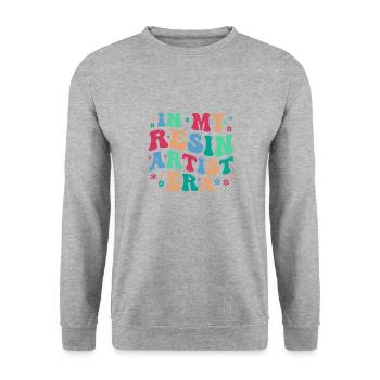 Funny epoxy resin saying - Unisex Sweatshirt - salt & pepper - Front - Alina (178cm) & Michal (187cm)