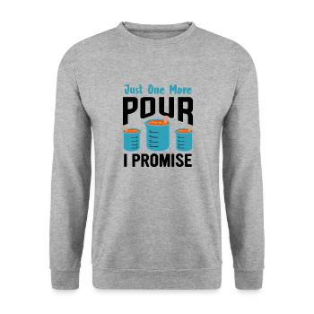 Funny epoxy resin saying - Unisex Sweatshirt - salt & pepper - Front - Alina (178cm) & Michal (187cm)