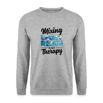 Funny epoxy resin saying - Unisex Sweatshirt - salt & pepper - Front - Alina (178cm) & Michal (187cm)