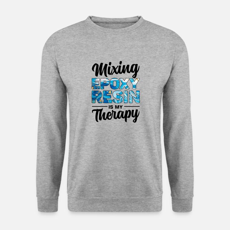 Witziger Epoxidharz Spruch - Unisex Pullover - Weißgrau meliert