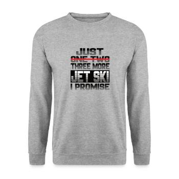 Just One More Jet ski I Promise Jet Ski Jetski - Unisex Pullover - Weißgrau meliert - Vorne - Alina (178cm) & Michal (187cm)