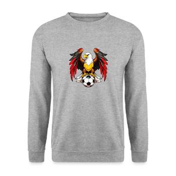 EAGLE FOOTBALL CONTOUR - Unisex Sweatshirt - salt & pepper - Front - Alina (178cm) & Michal (187cm)