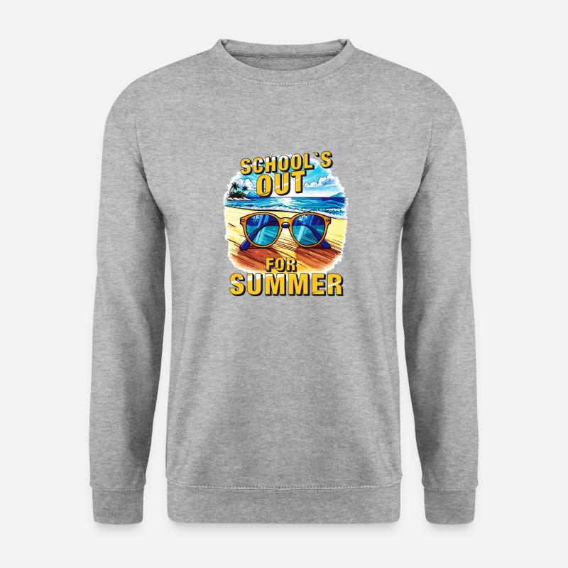 SCHOOL`S OUT FOR SUMMER - Unisex Pullover - Weißgrau meliert