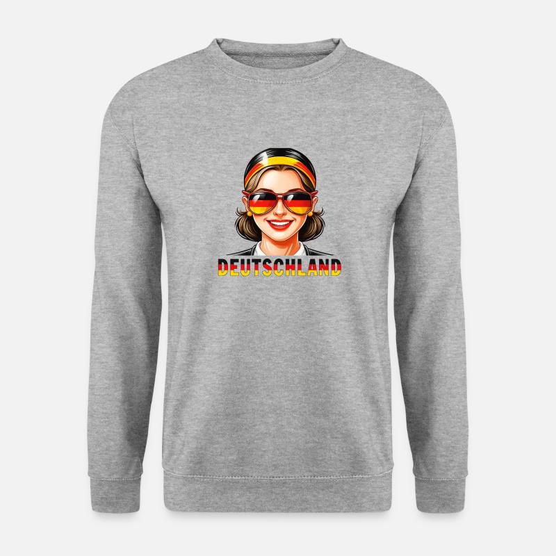 DEUTSCHLAND FRAU - Unisex Pullover - Weißgrau meliert