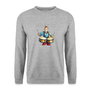 MARCHING BAND IN THE RHYTHM OF PASSION - Unisex Pullover - Weißgrau meliert - Vorne - Alina (178cm) & Michal (187cm)