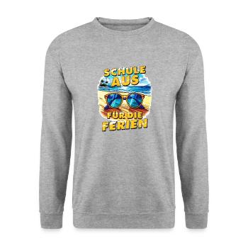 SCHOOL OUT FOR THE HOLIDAYS - Unisex Sweatshirt - salt & pepper - Front - Alina (178cm) & Michal (187cm)