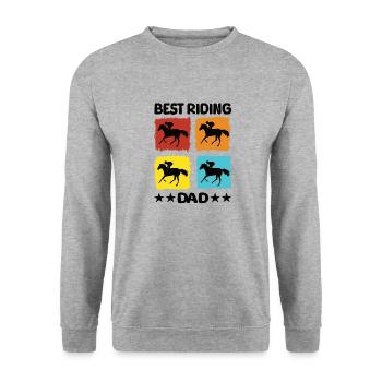 Meilleur père de cheval - Sweat-shirt Unisexe - gris chiné - Devant - Alina (178cm) & Michal (187cm)