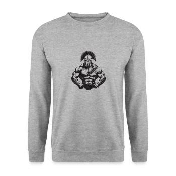 Spartan Gladiator Gymnase de musculation - Sweat-shirt Unisexe - gris chiné - Devant - Alina (178cm) & Michal (187cm)