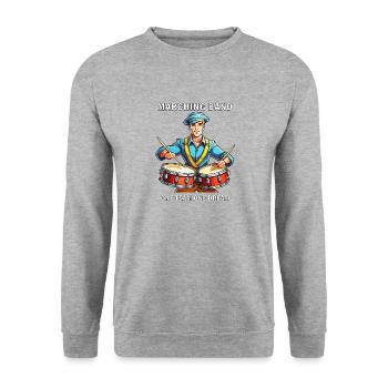 MARCHING BAND ONE TEAM ONE DREAM - Unisex Sweatshirt - salt & pepper - Front - Alina (178cm) & Michal (187cm)