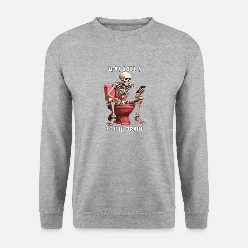 SQUELETTE QU’EST-CE QUE C’EST QUE CE - Sweat-shirt Unisexe - gris chiné