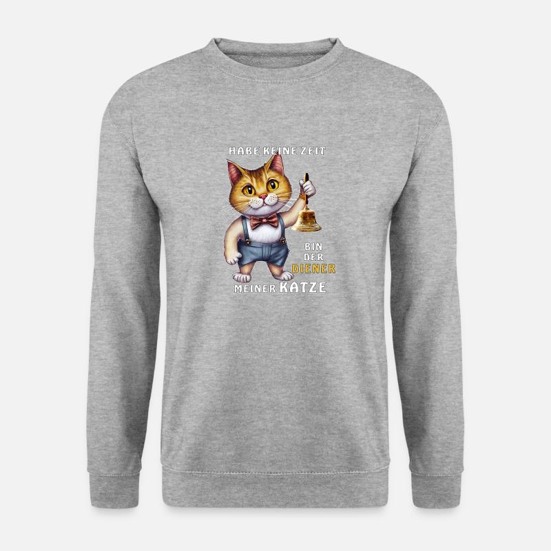 SERVITEUR DE MON CHAT - Sweat-shirt Unisexe - gris chiné