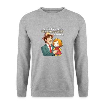 VENTRILOQUIST PUPPETS SPEAK VENTRILOQUISTS - Unisex Sweatshirt - salt & pepper - Front - Alina (178cm) & Michal (187cm)