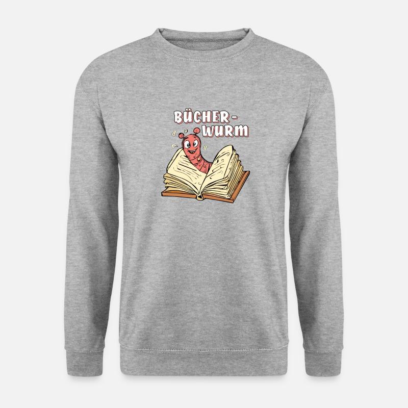 BOOK WORM BOOKWORM - Unisex Sweatshirt - salt & pepper