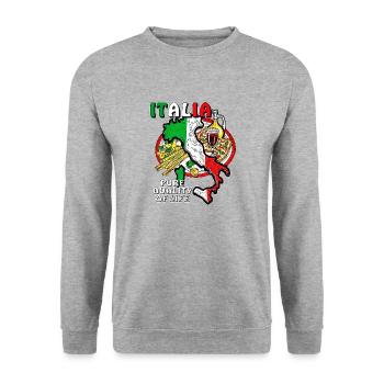 ITALIA PURE QUALITY OF LIFE - Unisex Sweatshirt - salt & pepper - Front - Alina (178cm) & Michal (187cm)