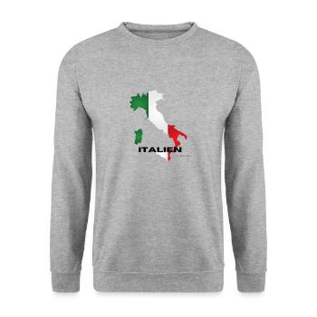 Italien - Unisex Pullover - Weißgrau meliert - Vorne - Alina (178cm) & Michal (187cm)