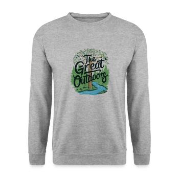 THE GREAT OUTDOORS - Unisex Sweatshirt - salt & pepper - Front - Alina (178cm) & Michal (187cm)