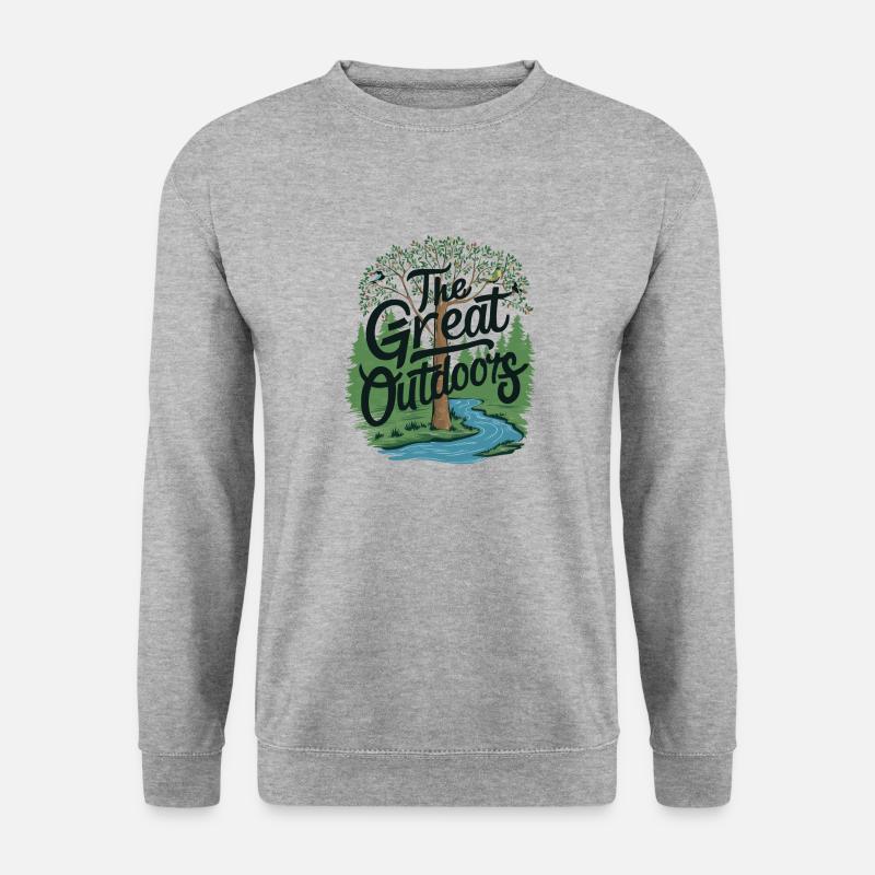 DIE FREIE NATUR - Unisex Pullover - Weißgrau meliert