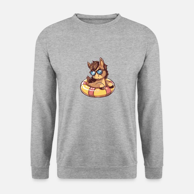 Horse Summer Comic - Unisex Sweatshirt - salt & pepper