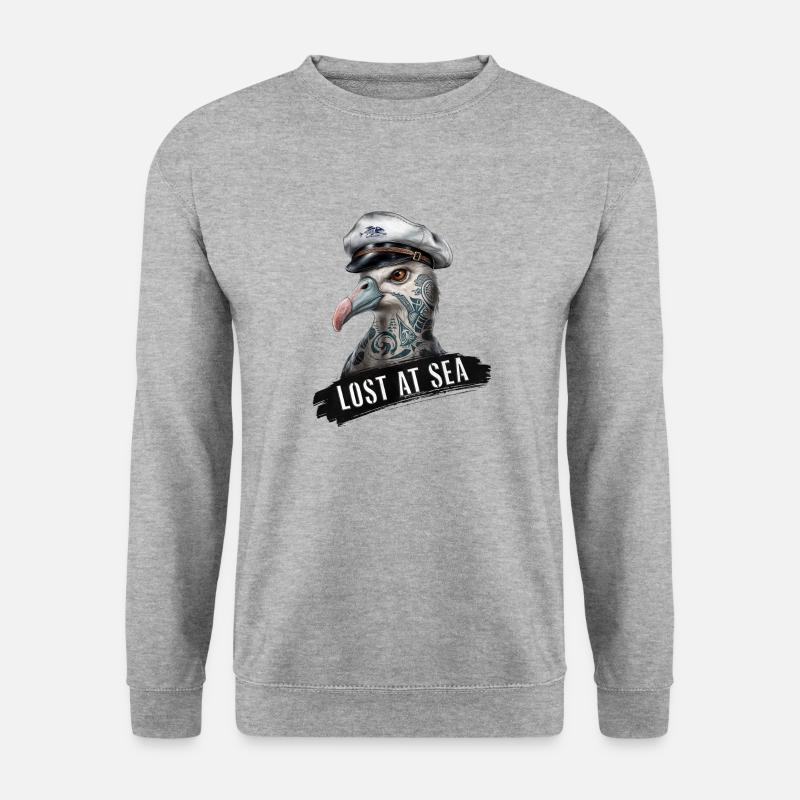 Lost But Not Least: Tattooed Seagull - Unisex Sweatshirt - salt & pepper