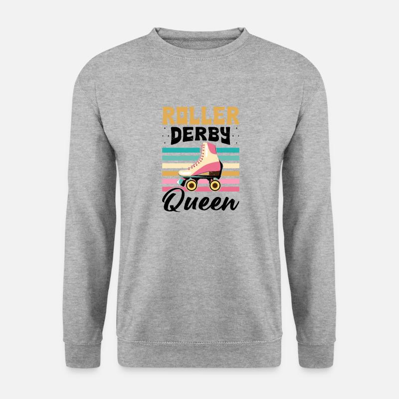 Witziger Rollschuh Spruch - Unisex Pullover - Weißgrau meliert