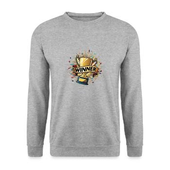 TROPHÄE DES CHAMPIONS - Unisex Pullover - Weißgrau meliert - Vorne - Alina (178cm) & Michal (187cm)