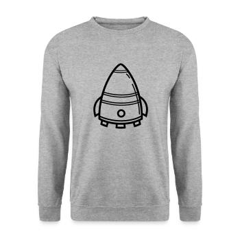 flying saucer - Unisex Sweatshirt - salt & pepper - Front - Alina (178cm) & Michal (187cm)
